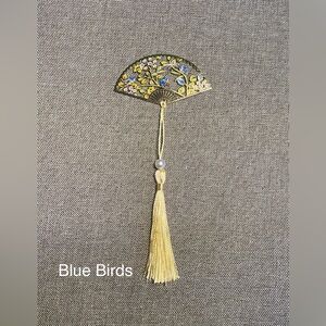 Blue Birds Bookmark or Hanging Decor